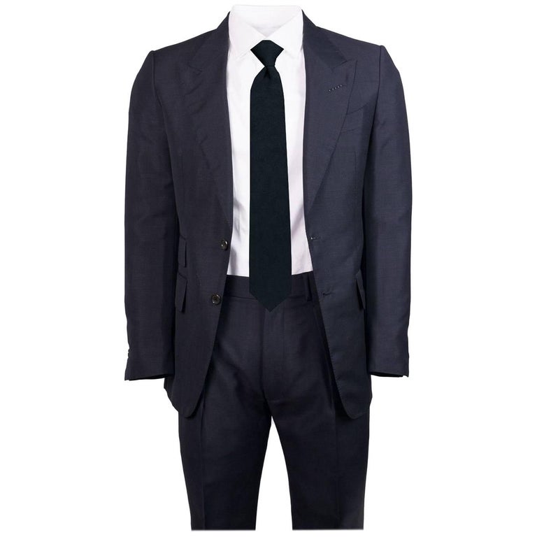 Tom Ford Men's Grey Stripe Suit For Sale at 1stdibs
