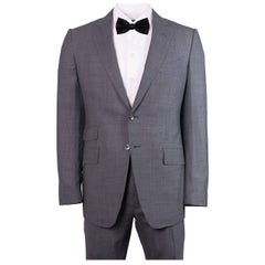 Tom Ford Blue Chambray Wool Blend Windsor Two Piece Suit