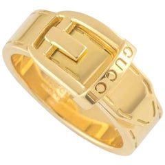 Gucci Yellow Gold Buckle Ring