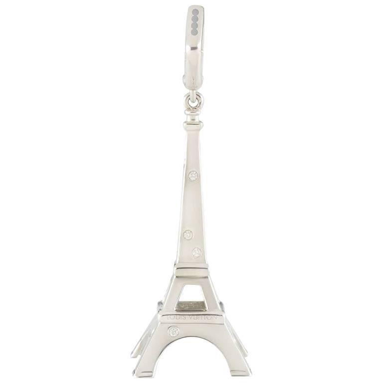Louis Vuitton Diamond Eiffel Tower Charm For Sale