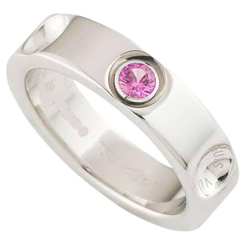 Louis Vuitton Pink Sapphire Empreinte Ring For Sale