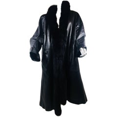 Leather Coat with Fur Lining