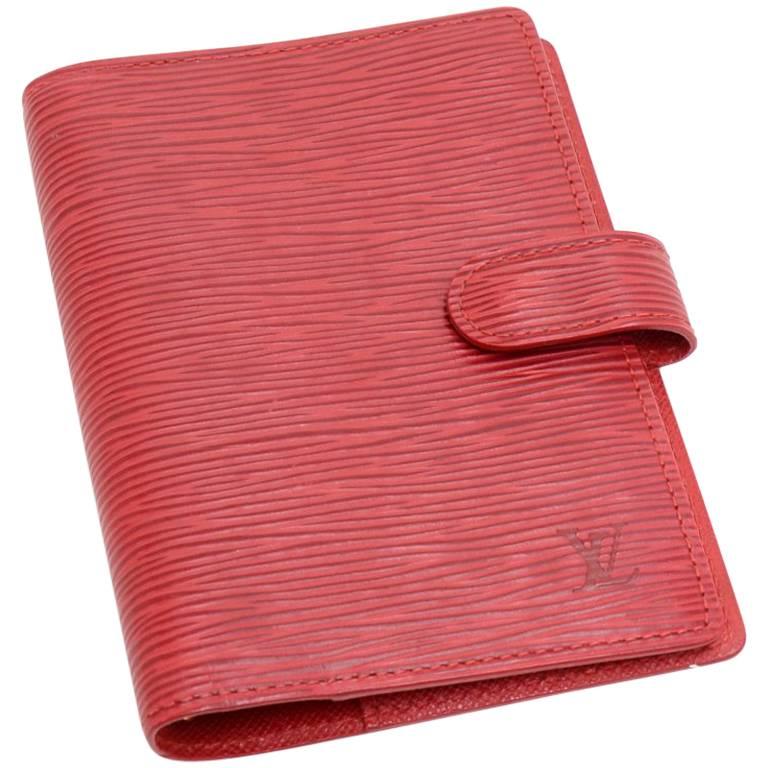 Louis Vuitton Agenda PM Red Epi Leather Agenda Cover  For Sale