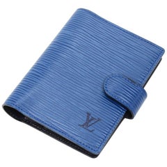 Vintage Louis Vuitton Blue Epi leather Mini Agenda Cover 