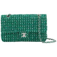 Chanel Green Tweed Vintage Bag, 2000s