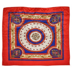 Multi-Color "Horse & Rider" Silk Scarf