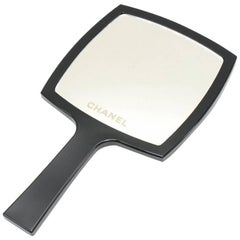 Chanel Black Large Hand Mirror 