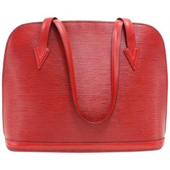 Louis Vuitton Lussac Red Epi Leather Vintage Shoulder Bag 
