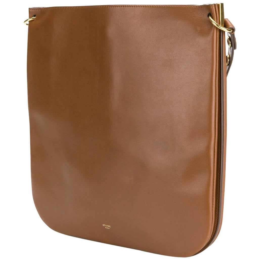 Céline Vintage Brown Leather Bag, 2000s