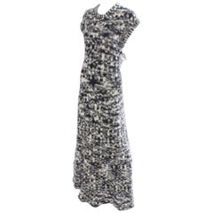 Chanel Knit Scandinavian Fringe Evening Gown With Open Back