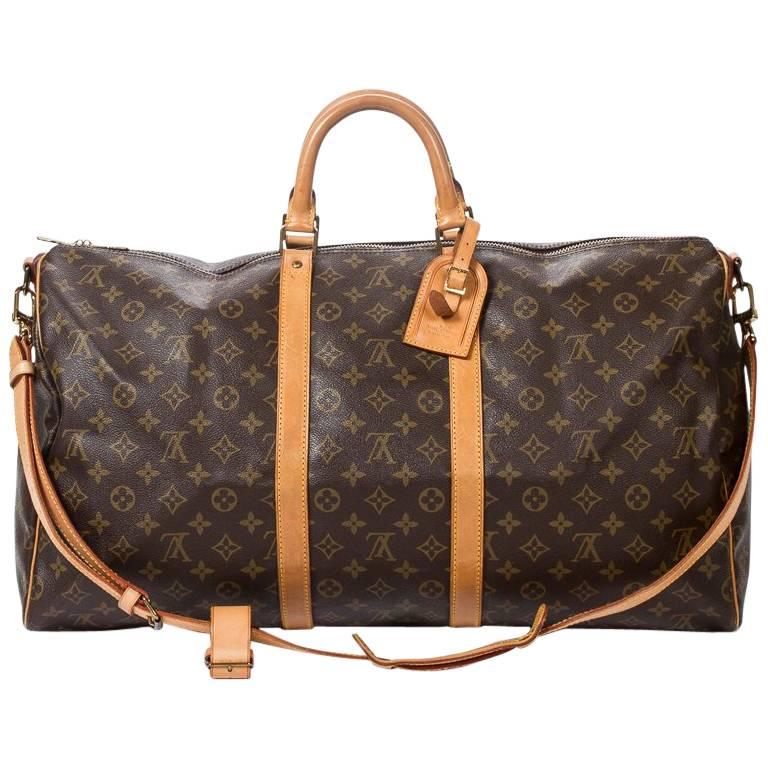 Louis Vuitton Keepall Bandouliere 55 in monogram canvas