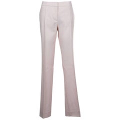 Stella McCartney Pink Wool Straight Leg Trousers