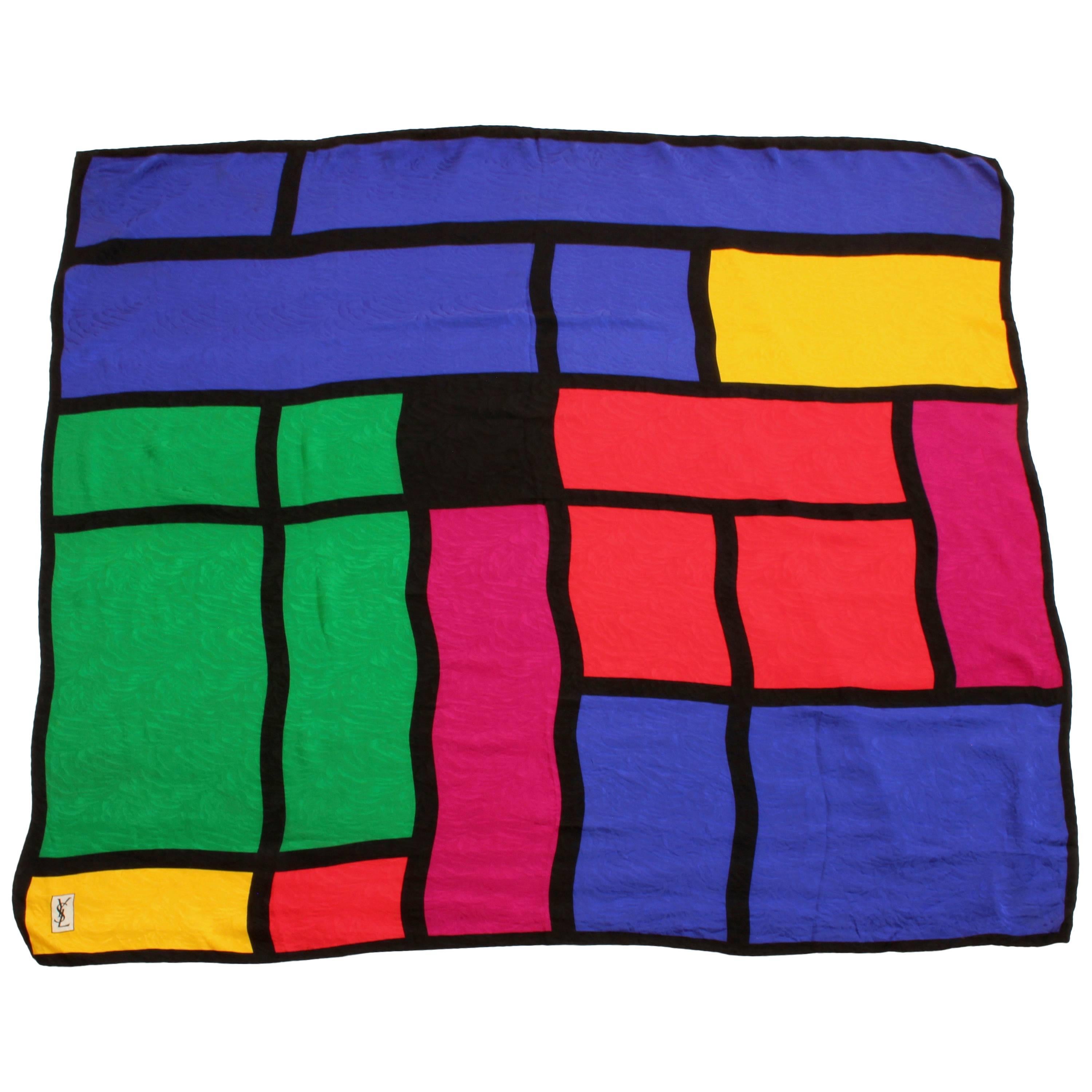 ysl silk scarf vintage