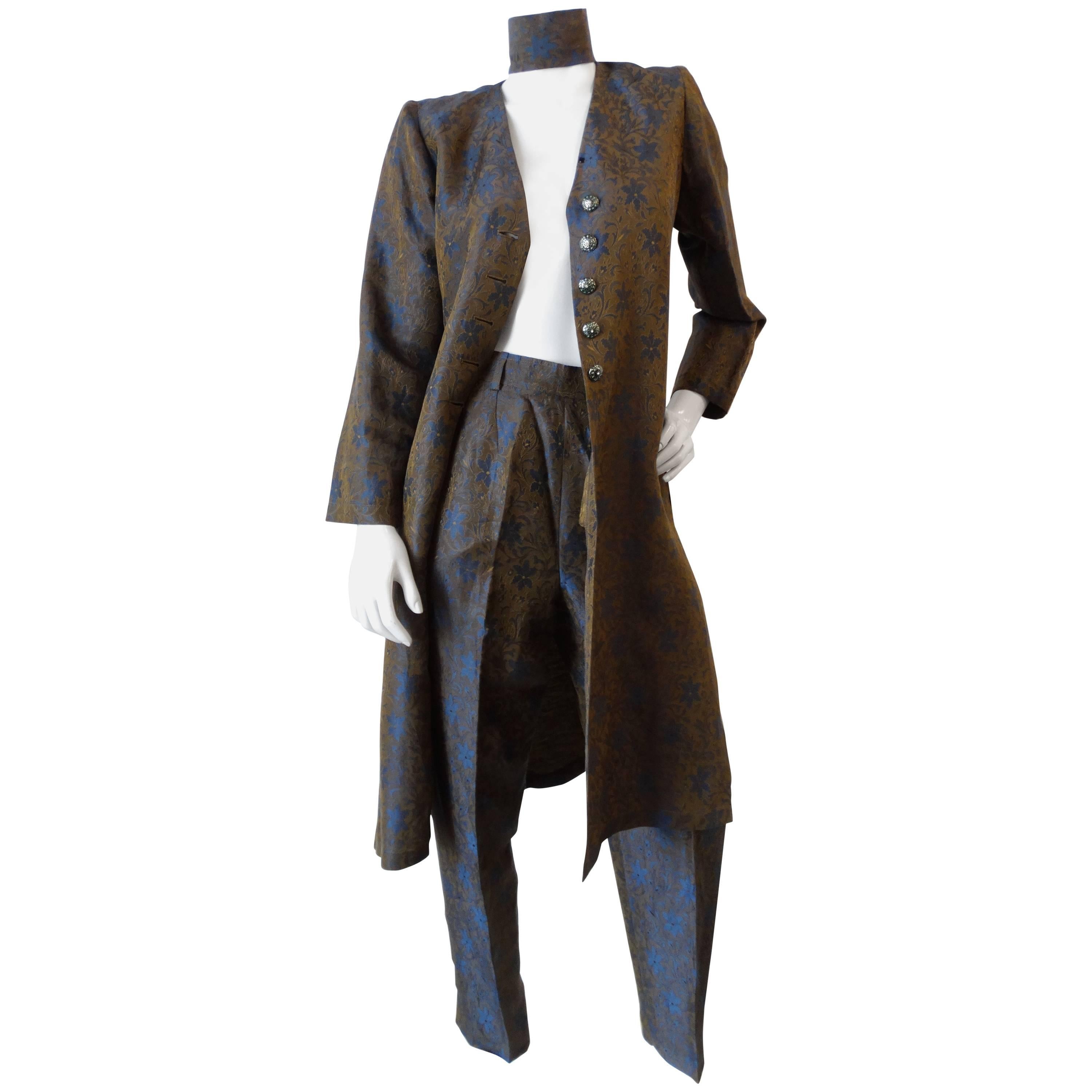 1990s Yves Saint Laurent Brocade Trouser Suit Set 