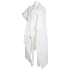 Issey Miyake Vintage White Pleats Please Wrap Coat