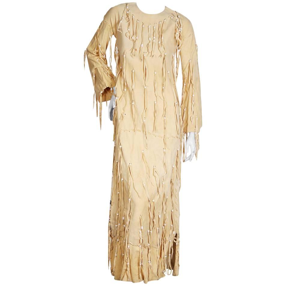 Sant' Angelo Suede Dress with Beaded Fringe, circa 1960s