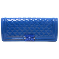 Chanel Patent Leather SHW Boy Clutch Bag