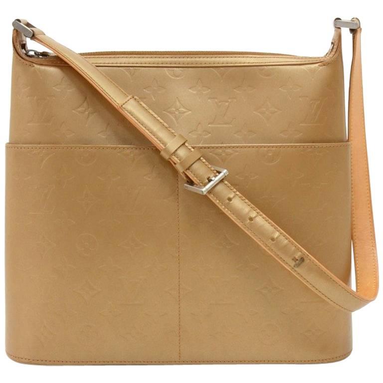 Louis Vuitton Sutter Gold Monogram Matt Large Shoulder Bag  For Sale