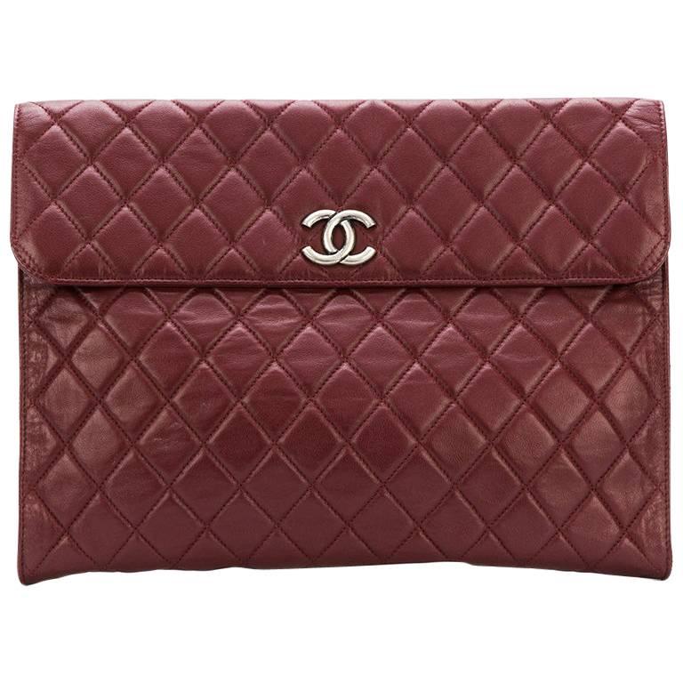 Chanel  quilted envelope clutch