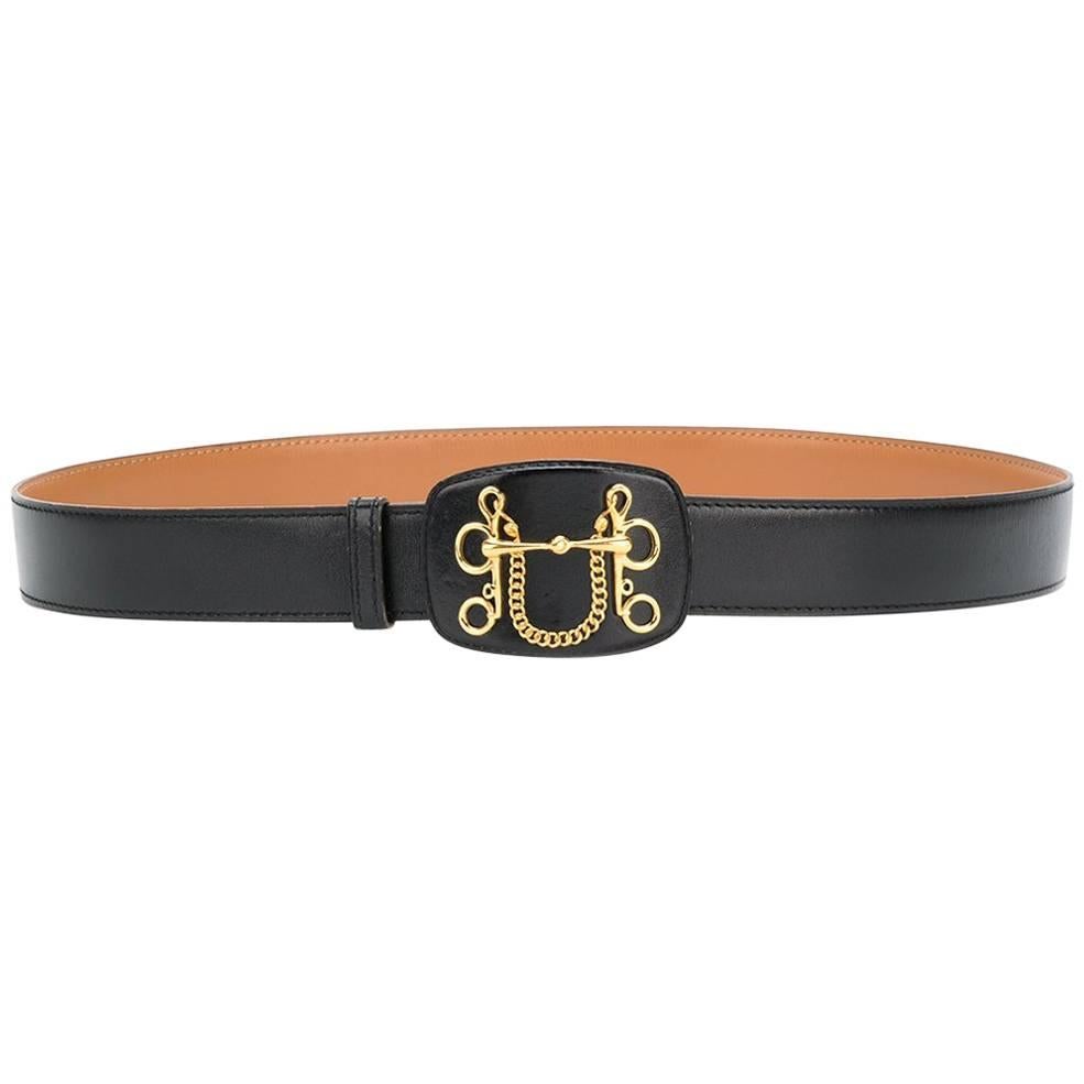 Hermes Vintage Black Belt