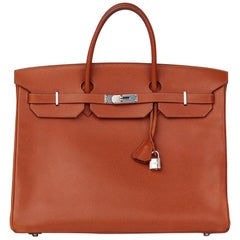 Hermes Noisette Vache Liegee Leather Birkin 40cm