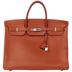 Hermes Noisette Vache Liegee Leather Birkin 40cm 