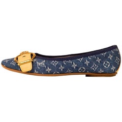 Louis Vuitton Denim Sandals -10 For Sale on 1stDibs