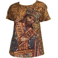 Dolce & Gabbana Byzantine Mosaic King Print Top NWT