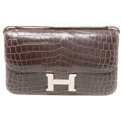 Hermes Sac Constance Elan Crocodile Niloticus Lisse