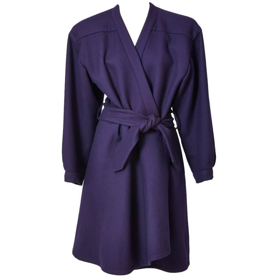 Yves Saint Laurent Couture Belted Wool Coat