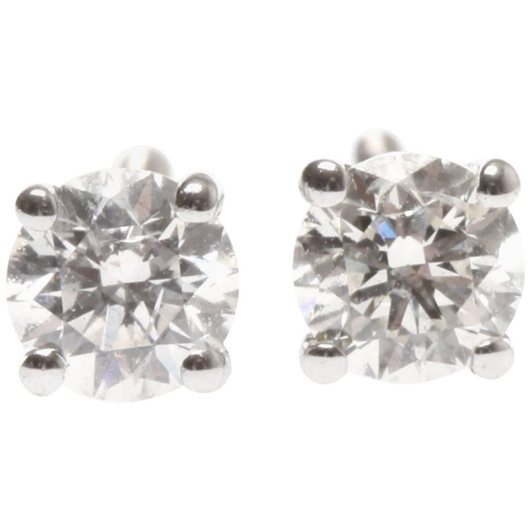 Lady S 18ct White Gold Diamond Earrings For At 1stdibs Lady S 18ct White Gold Diamond Earrings For