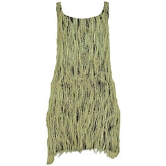 Rare Stephen Sprouse 1988 Straw Covered Dress