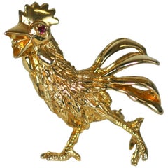 Vintage  Strutting Rooster Brooch