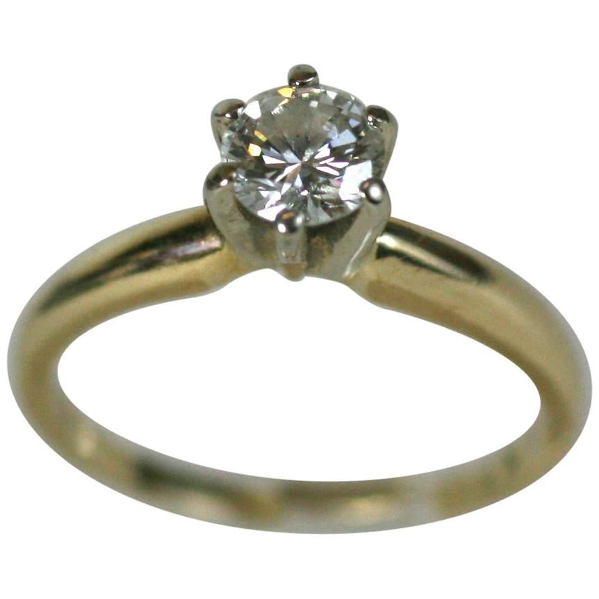 Delicate Diamond Engagement Ring For Sale