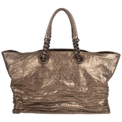 Bottega Veneta metallic bronze Corded Wave Shopping Tote 