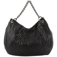 Chanel Coco Pleats Hobo Quilted Calfskin Large