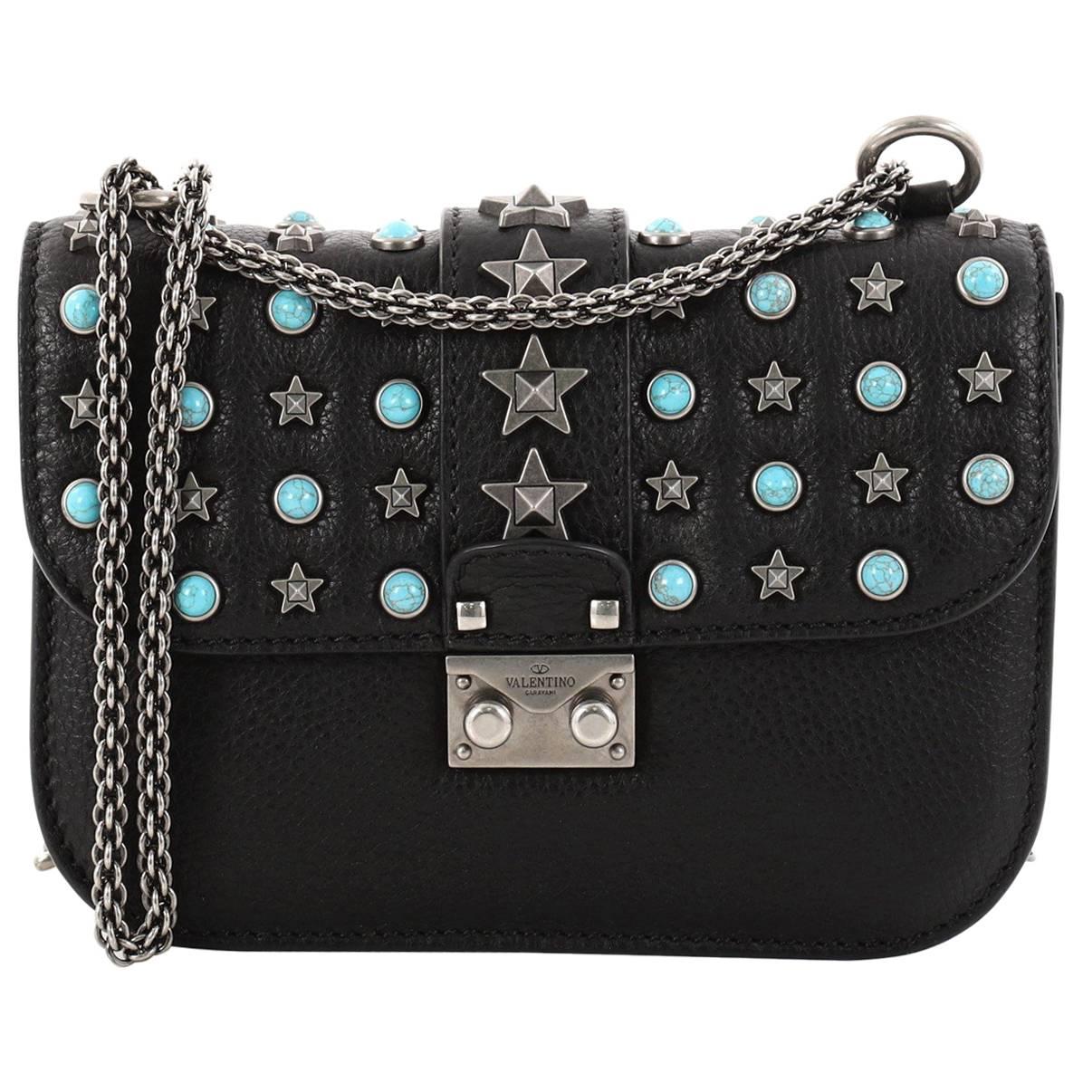 valentino turquoise studded bag