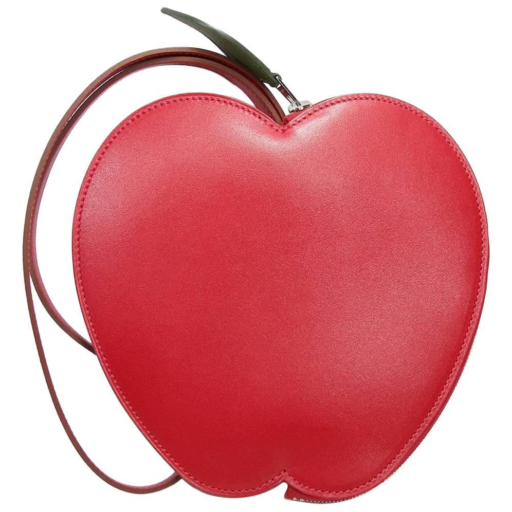 Hermès Tutti Frutti Large Limited Edition Red Apple Clutch  