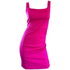 Giorgio Armani Collezioni Retro Hot Pink Dress, 1990s 