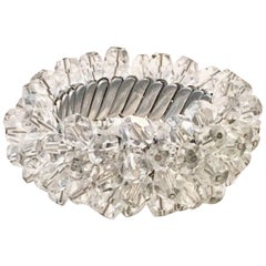 1950'S Swarovski Crystal Faceted Dangle Bead Accordian Bracelet