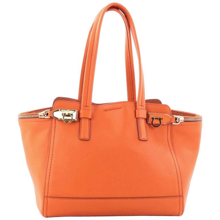 Salvatore Ferragamo Verve Tote Leather Medium at 1stdibs Salvatore Ferragamo Verve Tote Leather Medium at 1stdibs