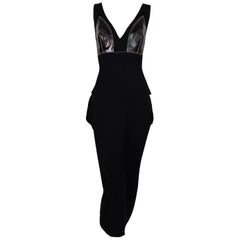 F/W 1992 Jean Paul Gaultier Runway Black Cone Bra Large Butt Pin-Up Dress