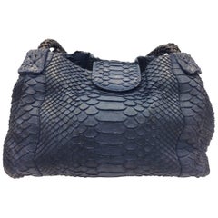 Carlos Falchi Blue Skin Tote