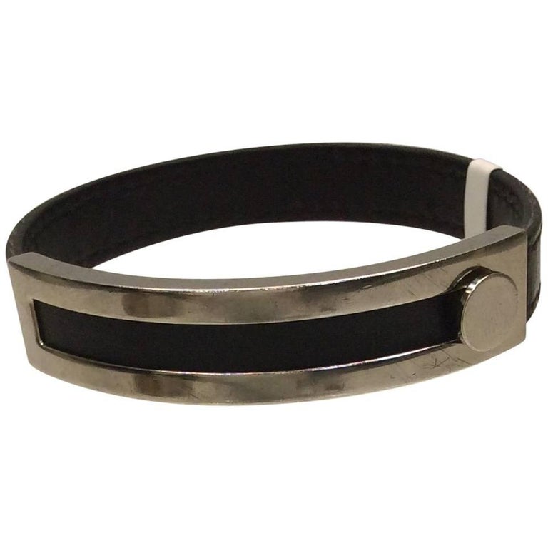 Hermes black leather bracelet Outlet