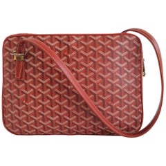 Red Goyard Goyardine Yona GM Bag