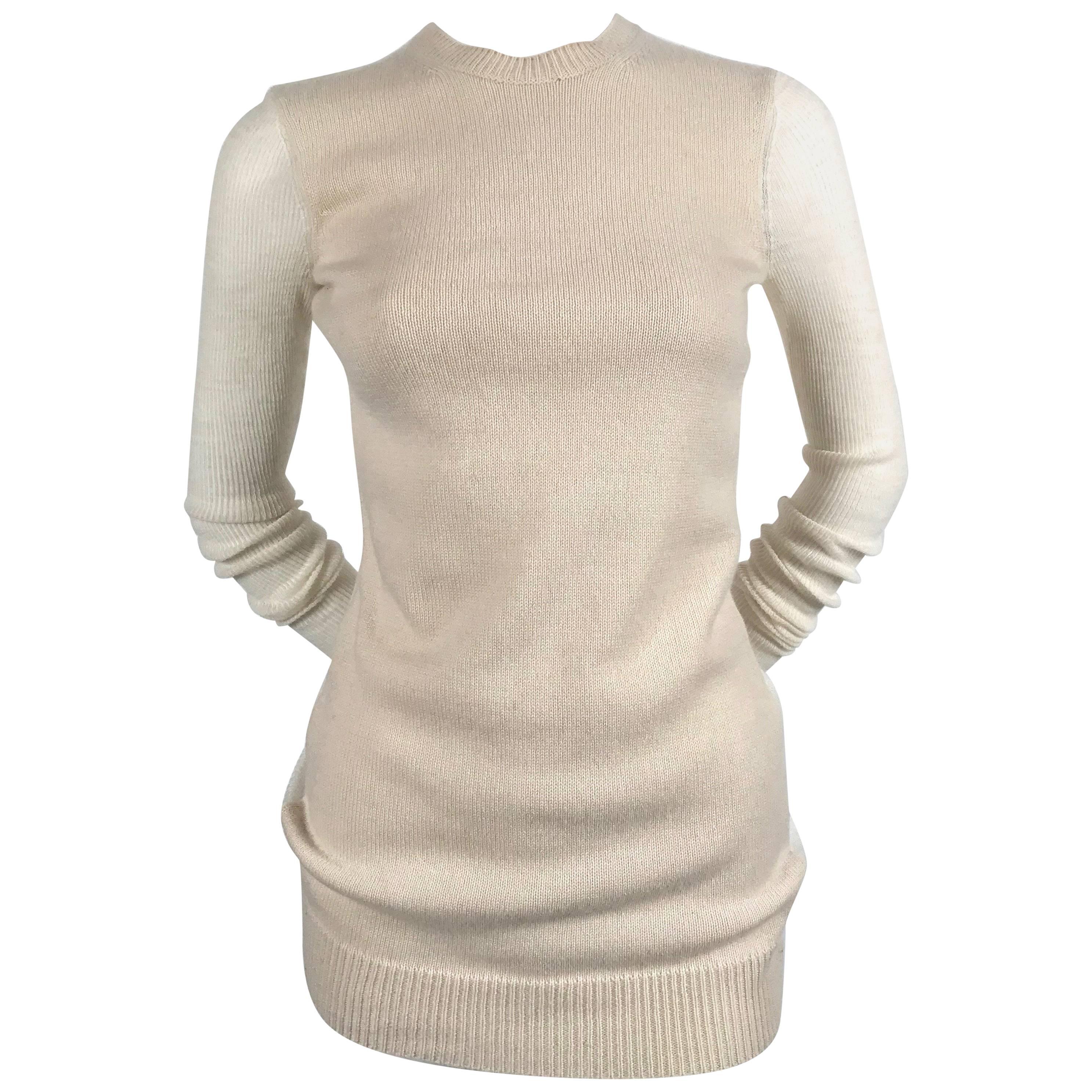CELINE by PHOEBE PHILO cashmere and alpaca sheer sweater