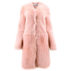 Raey Barley Sugar Pink Sheepskin Fur Coat Size XS