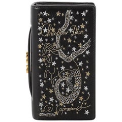 Christian Dior Tarot Pouch Embroidered Leather