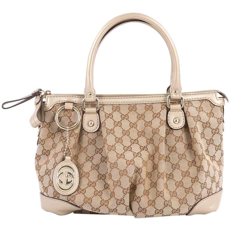 Gucci Sukey Top Handle Satchel GG Canvas Medium