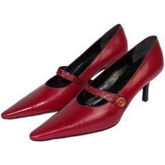 1980s Roberta Di Camerino Leather Hells Pumps Shoes